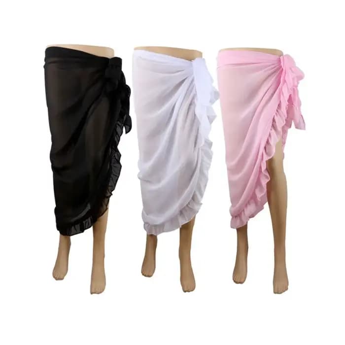 Robe de plage longue en mousseline de soie transparente pour femme