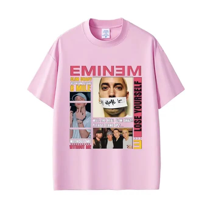 Rappeur Eminem Slim Shady Pop musique T-shirt vêtements pour hommes Vintage Streetwear hommes femmes Hip Hop mode manches courtes hauts T-shirt