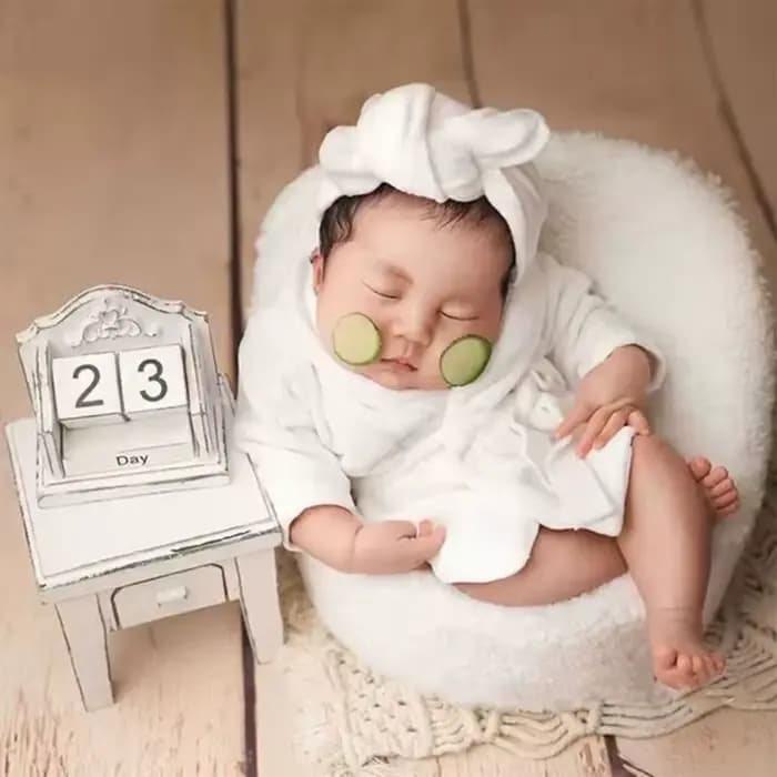 Peignoir de bain pour filles, accessoires de photographie pour nouveau-nés, tenue Photo, Costume de pose de bébé, peignoir, ensemble A2UB