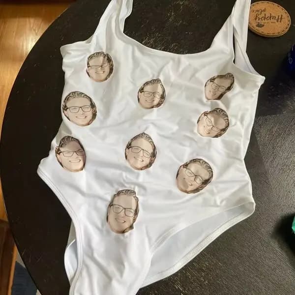 Bachelorette maillot de bain Photo personnalisée visage maillots