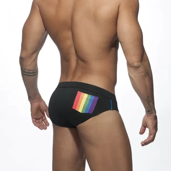 UXH chaud Sexy hommes maillot de bain push-up arc-en-ciel slips maillots de bain mâle Sexy natation Bikini Shorts hommes planche de Surf plage Surf natation