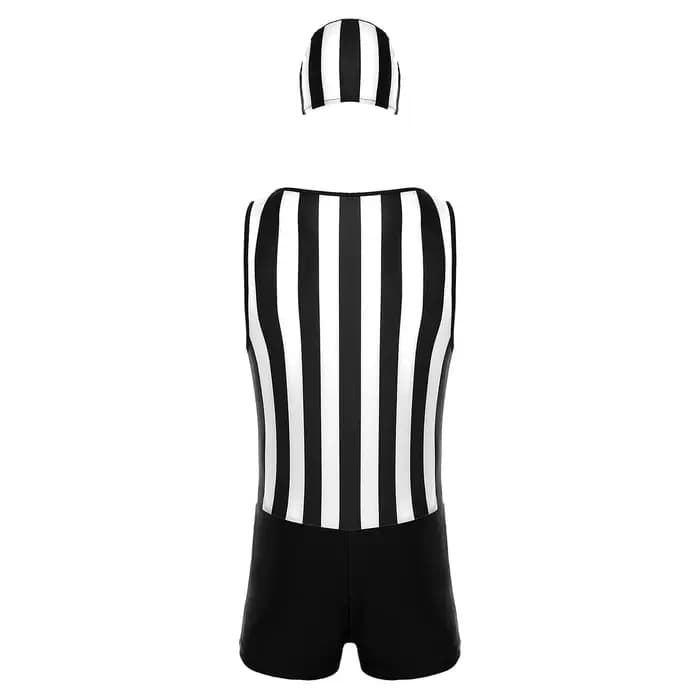 Maillot de bain une pièce pour homme à rayures arc-en-ciel