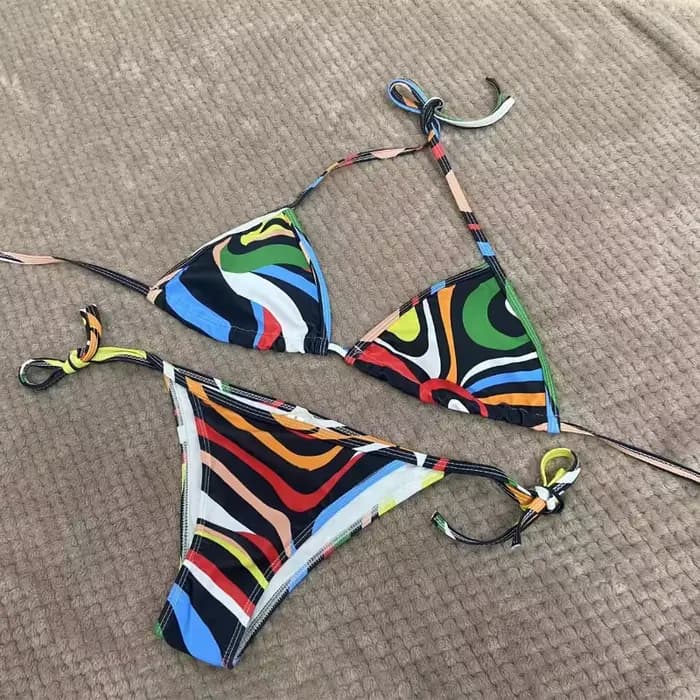 Design de luxe femmes Sexy petite poitrine push-up Kini ensemble maillot de bain marque plage