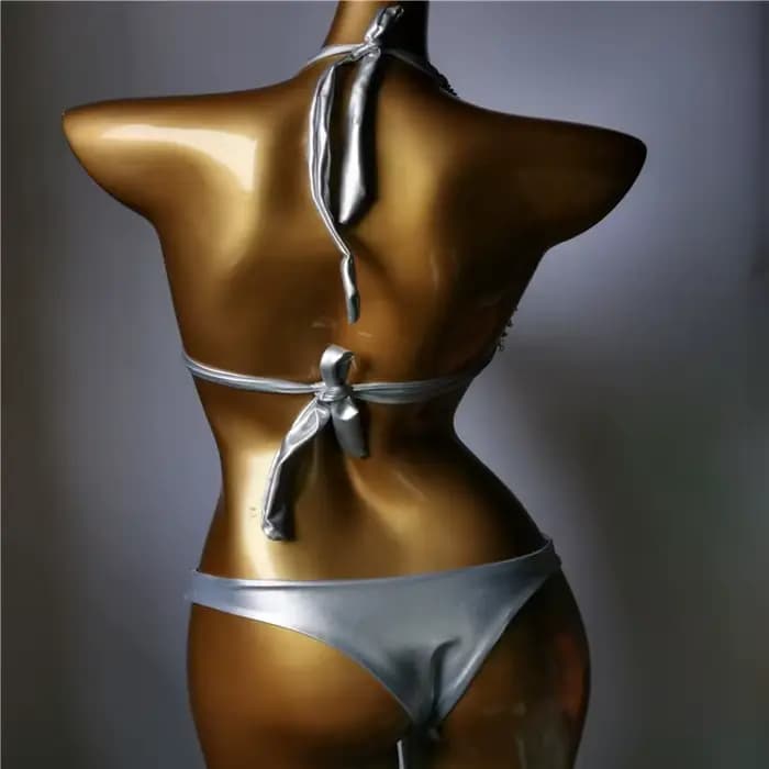 Maillot de bain avec pierres siamoises pour femmes mûres