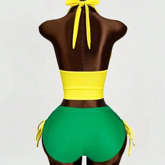 Bikinis imprimés drapeau du Brésil pour femmes