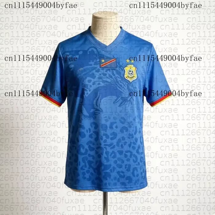 Maillot de l'équipe nationale du Congo (extérieur), respirant, séchage rapide, version thaïlandaise, maillot de football sportif, pour entraînement sur le terrain, assorti pour toute la famille