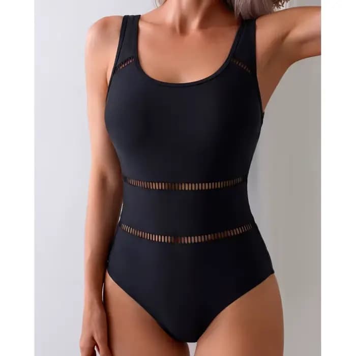 Maillot de bain une pièce noir sexy pour femme
