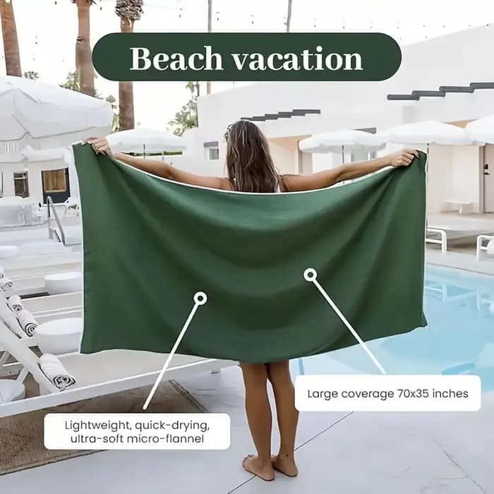 Serviette de bain magnétique d'extérieur