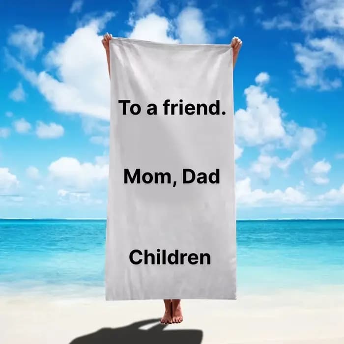 Serviette de plage de bain avec Photo personnalisée 3D