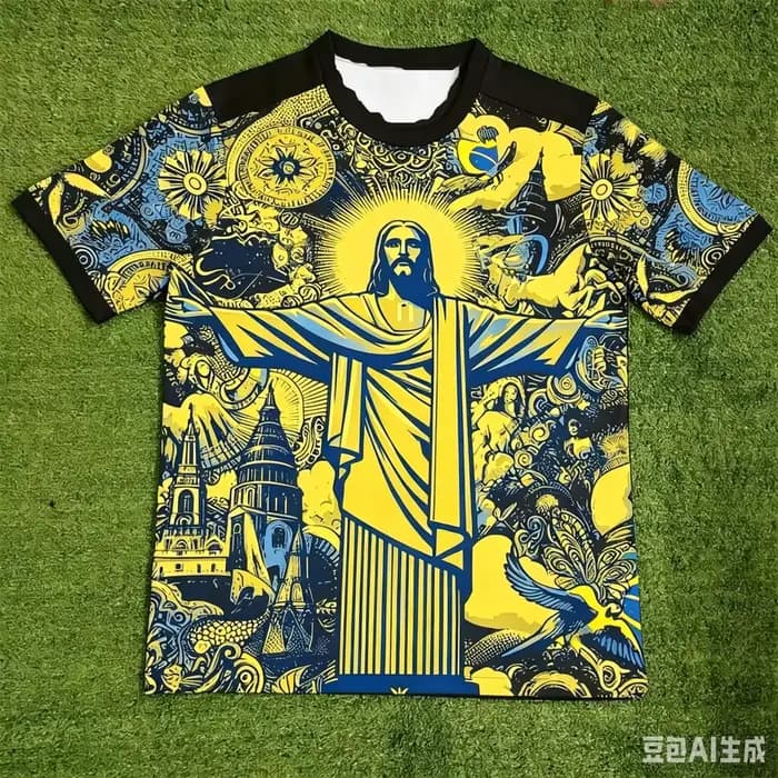 Maillot de football d'entraînement d'été édition spéciale Brésil Jesus pour adultes et enfants - T-shirt d'extérieur à séchage rapide