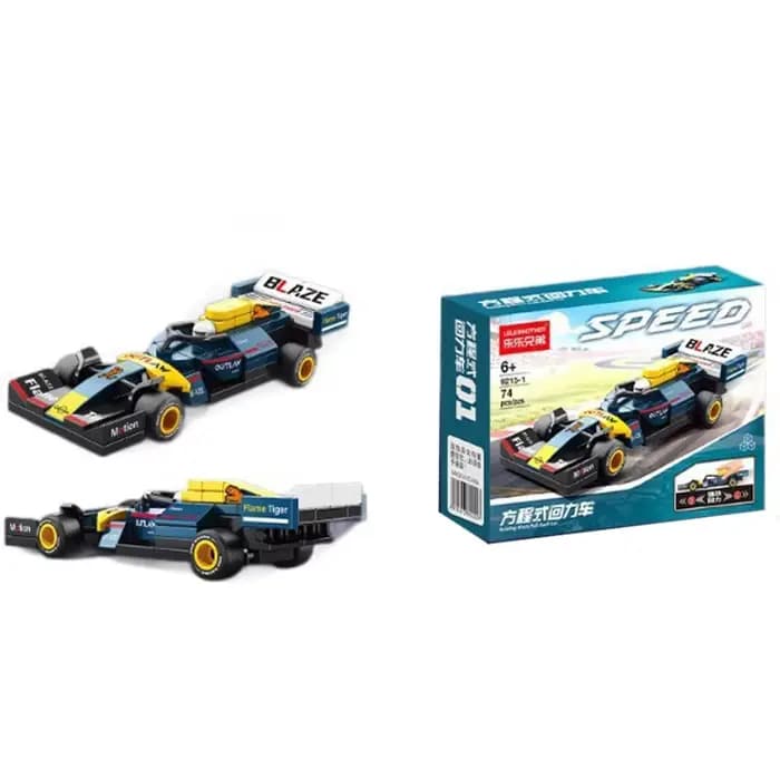Voiture de formule à rétrofriction, blocs de construction, personnage de dessin animé, jouets lega pour enfants, cadeaux d'anniversaire
