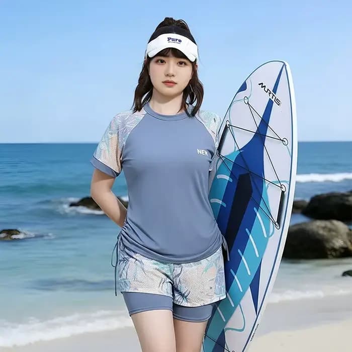 Ensemble tankini imprimé tropical