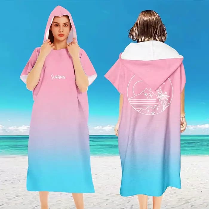 Poncho de surf absorbant l'eau avec capuche
