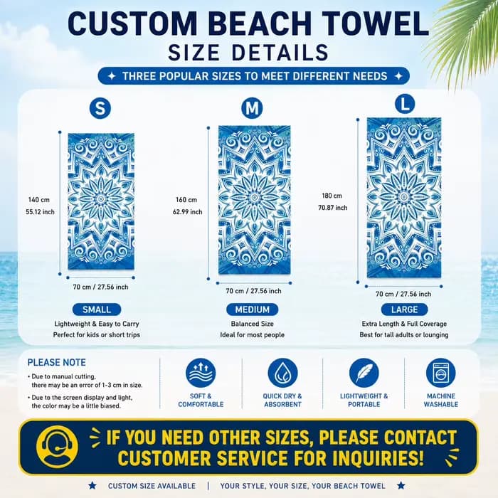 1 pièce Serviette de plage personnalisée tortue marine