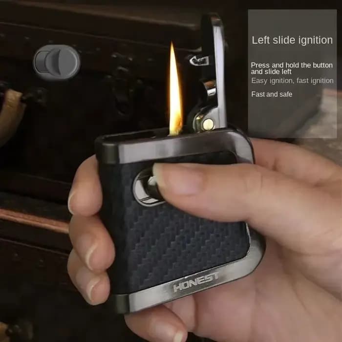 Briquet HONEST pour homme, coupe-vent, personnalité créative, briquet Vintage haut de gamme, comme cadeau pour petit ami