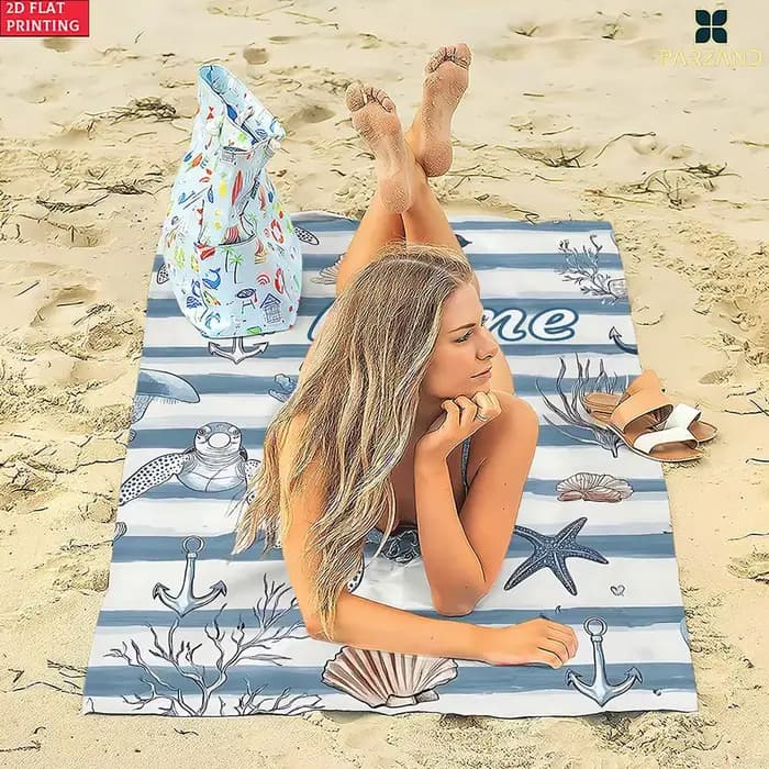 1 pièce Serviette de plage personnalisée tortue marine