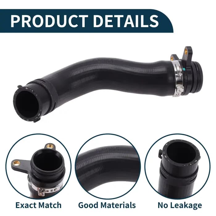 Motoforti tuyau de radiateur tuyau de chauffage No.LR083328 pour Land Rover Tube de liquide de refroidissement en caoutchouc 1 pièce