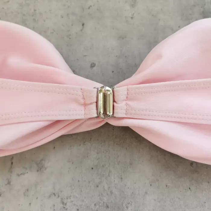 Mode rose Bow Bikini femmes maillot de bain Sexy taille basse épaules nues Biquini dame