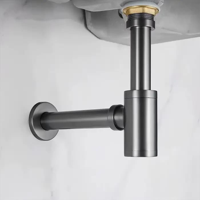 Désodorisation de P-TRAP de siphon rond en laiton gris d'ensemble d'ins de proximité