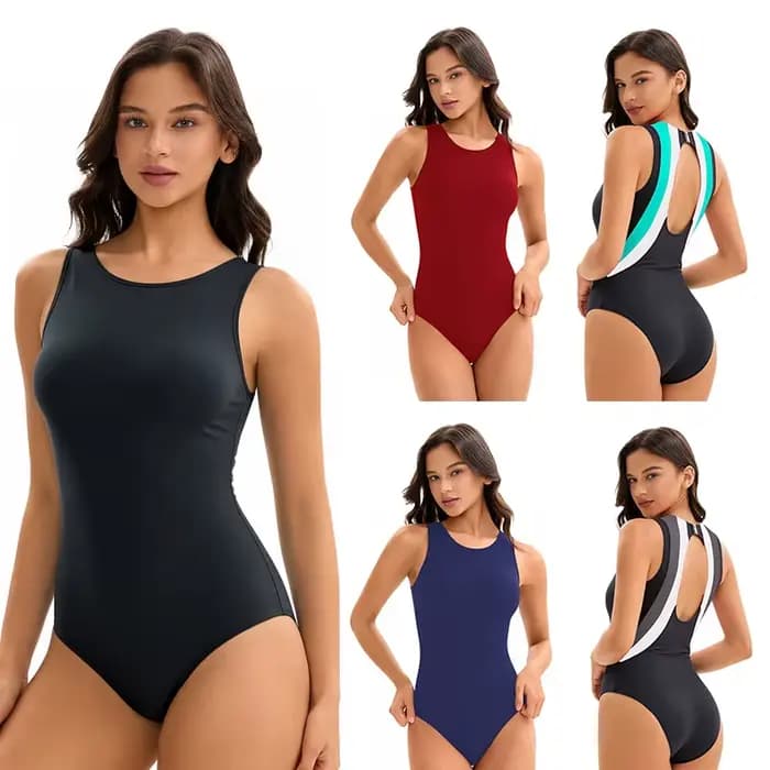 Maillot de bain athlétique une pièce pour femme