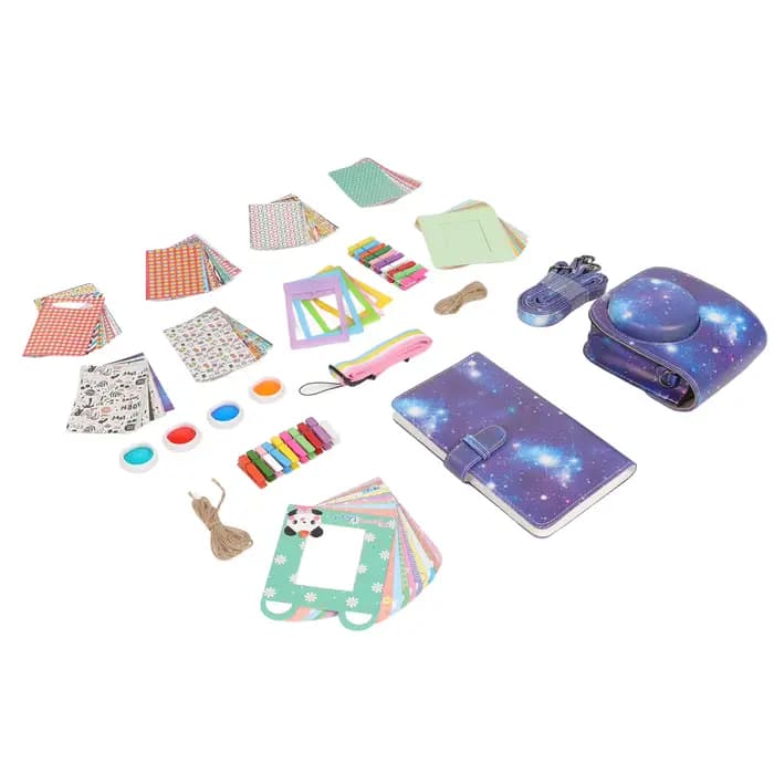 Kit d'accessoires pour Fujifilm Mini 11, comprenant un étui pour appareil photo, un album, un filtre de couleur, une sangle pour étui d'appareil photo, un cadre photo pour appareil photo
