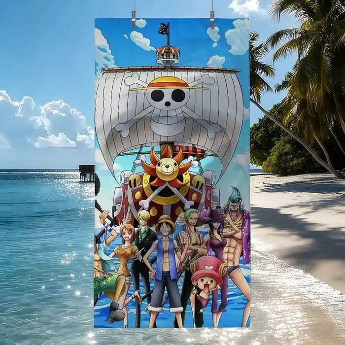 Serviette de bain Anime One P-Piece, idéale pour la natation légère, le camping, le yoga, la plage
