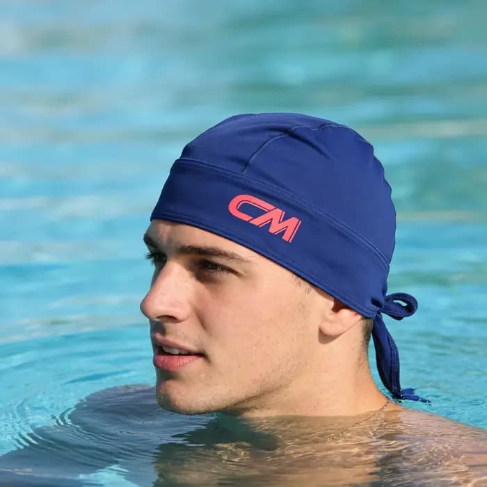 Bonnet de bain en tissu de haute qualité pour adultes, hommes et femmes, avec lacets, style pirate à queue, séchage rapide