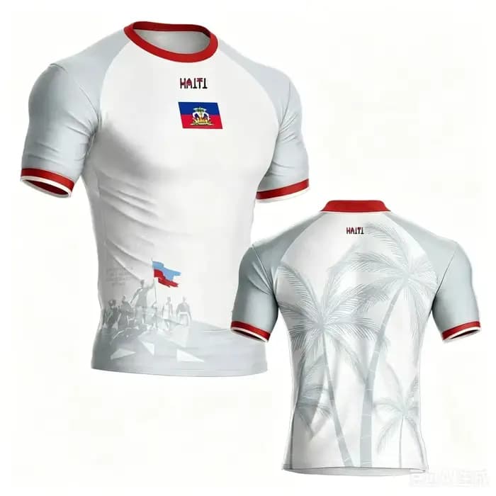 Nouveau T-shirt de football Haïtien 2026, Maillot sportif décontracté Haïtien, Imprimé drapeau, Manches courtes pour Hommes et Femmes, Cadeau idéal