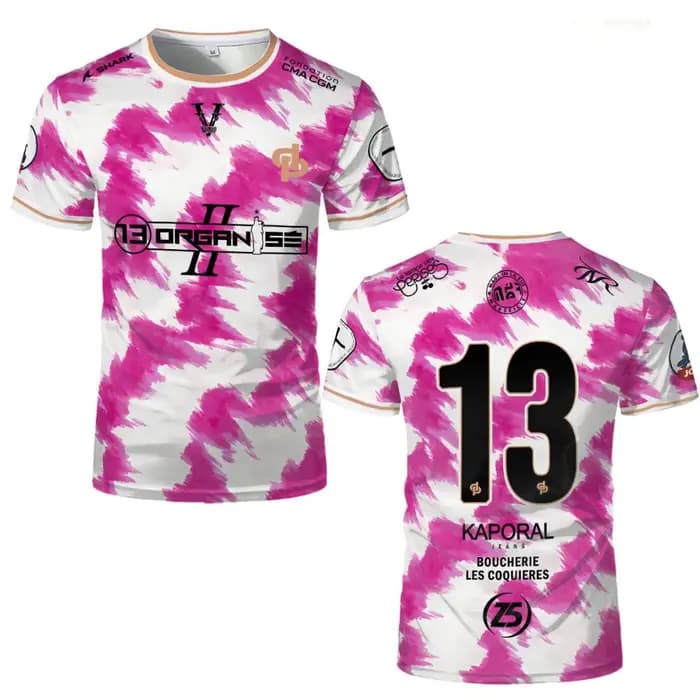 Nouveau maillot JUL Marseille Rap imprimé sur toute la surface 13 - T-shirt de sport respirant à séchage rapide pour hommes, pour les loisirs en plein air, l'entraînement en équipe, les vêtements de f