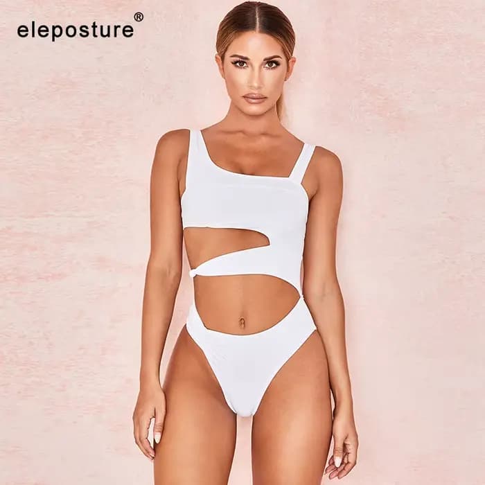Maillot de bain une pièce blanc