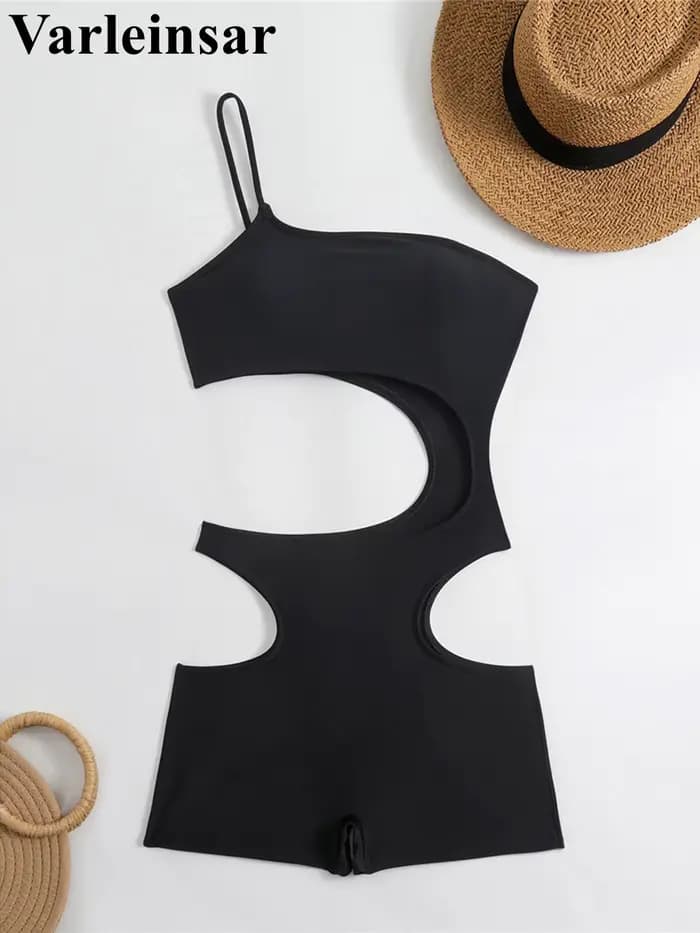 Maillot de bain une pièce asymétrique à une épaule