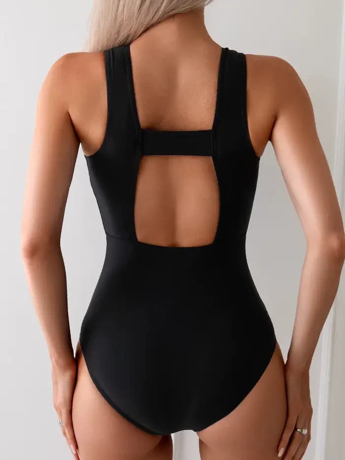 Maillot de bain une pièce sportif et ajusté pour femme 2026 avec fermeture éclair