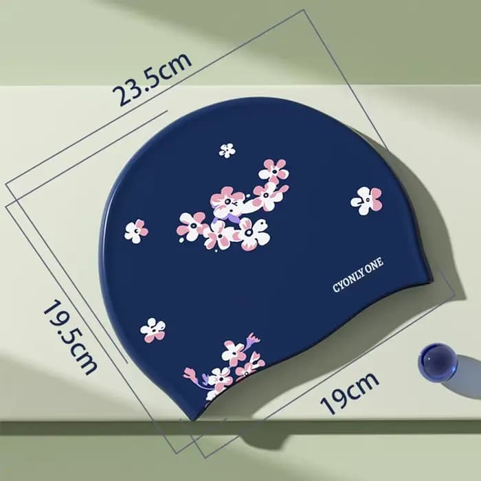 Bonnet de bain élégant en silicone pour femme – Conception confortable, durable et protectrice des cheveux