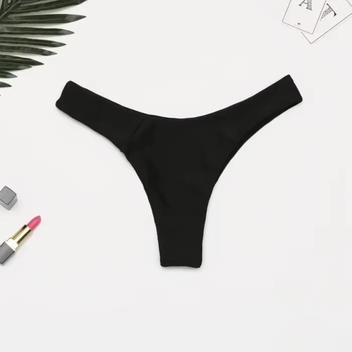 2025 bas de Bikini Sexy maillot de bain brésilien femmes slips string taille basse maillot de bain bas solide effronté bas de Bikini maillot de bain