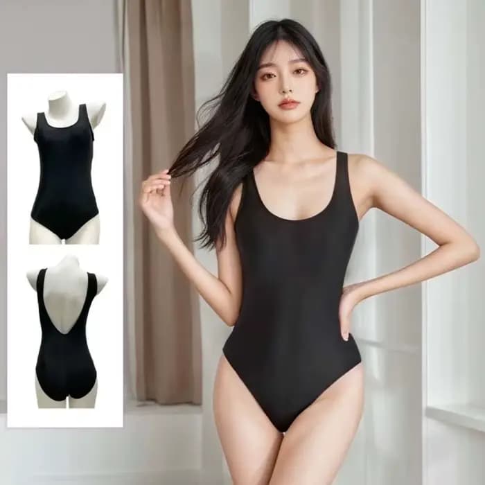 Maillot de bain femme séchage rapide couleur unie élastique pour fille