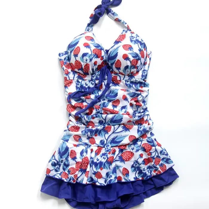 Femmes fraise robe de bain Vintage