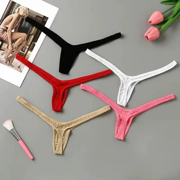 String pour femme taille basse, mini, sexy, micro bikini, culotte féminine