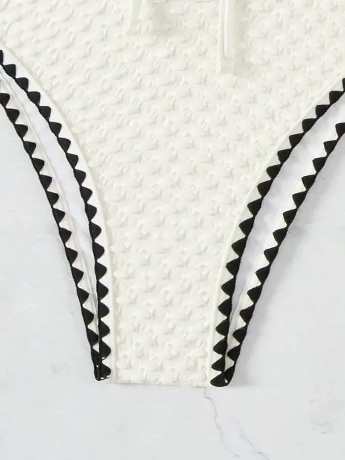 Maillots de bain blanc 2 pièces maillot
