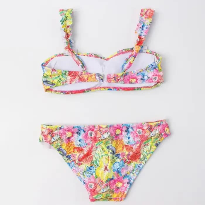 Maillot de bain 2 pièces pour petites filles, imprimé, pour enfants de 3 à 10 ans, vêtements de plage
