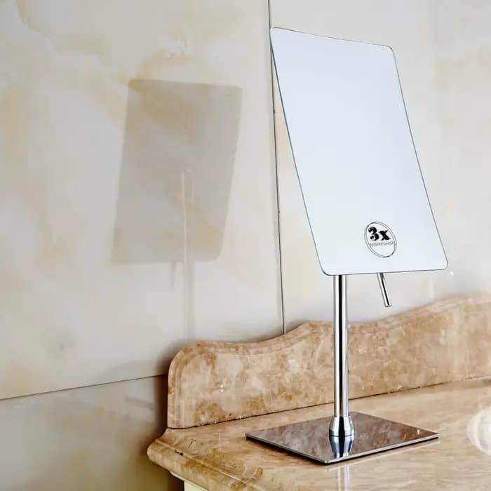 Becola – miroir de bain flottant carré, grossissant 3X, cosmétique, salle de bain, miroir de maquillage simple face, B-928