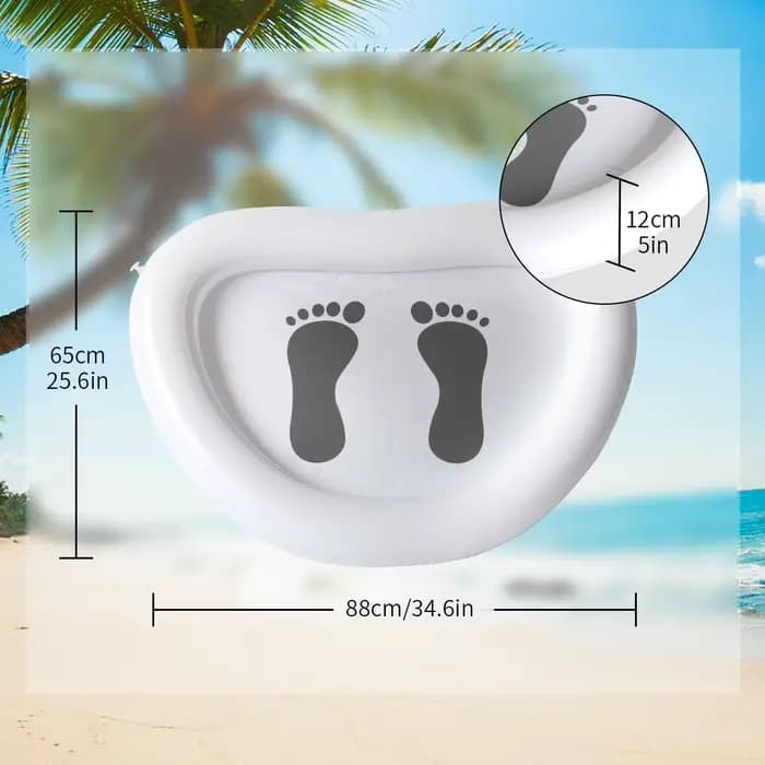 Bassin gonflable pour les pieds, idéal pour la plage (élimine la sable), baignoire de trempage pour l'escalier d'entrée de piscine, pour nettoyer les pieds avant la piscine.