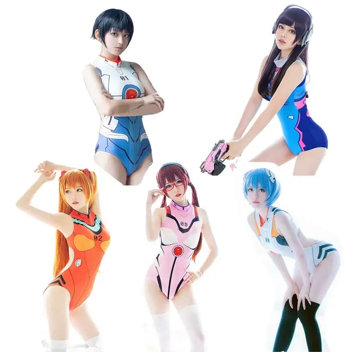Évangélion EVA maillots de bain dos nu maillot de bain SUKUMIZU Asuka/AYANAMI/Makinami maillot de bain Cosplay Costumes