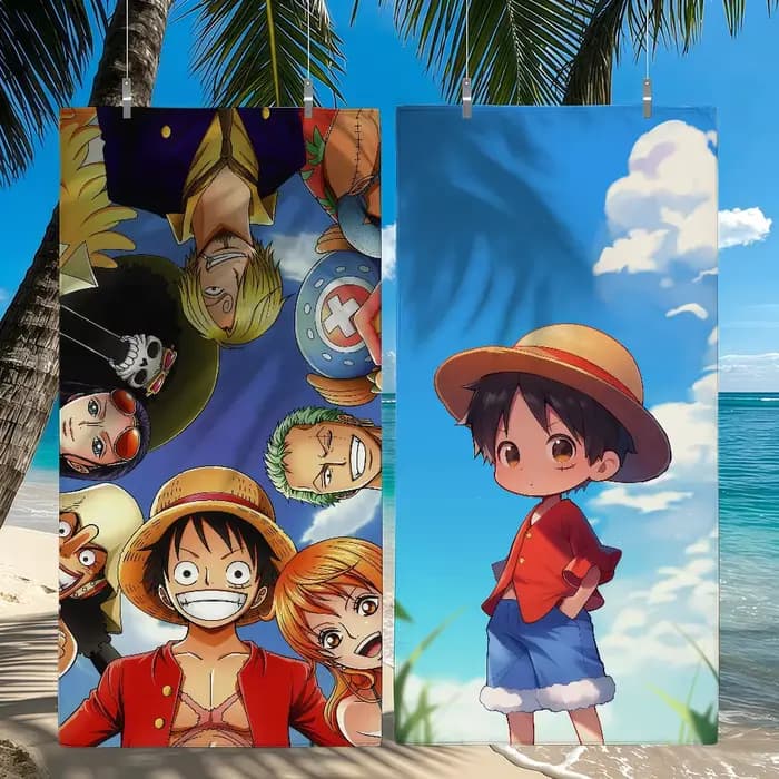 Serviettes de plage à séchage rapide O-ONE P-PIECE Anime, idéales pour les piscines, le camping, le yoga et la salle de sport
