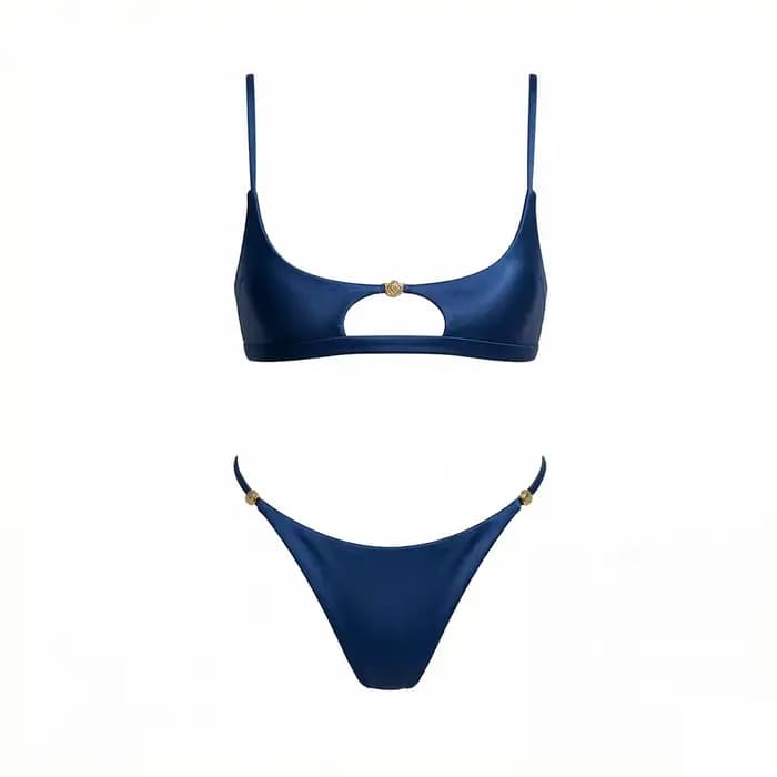 Nouveau 2026 Ensemble de 2 micro bikinis sexy pour femmes, maillot de bain avec chaîne, tenue de plage brésilienne