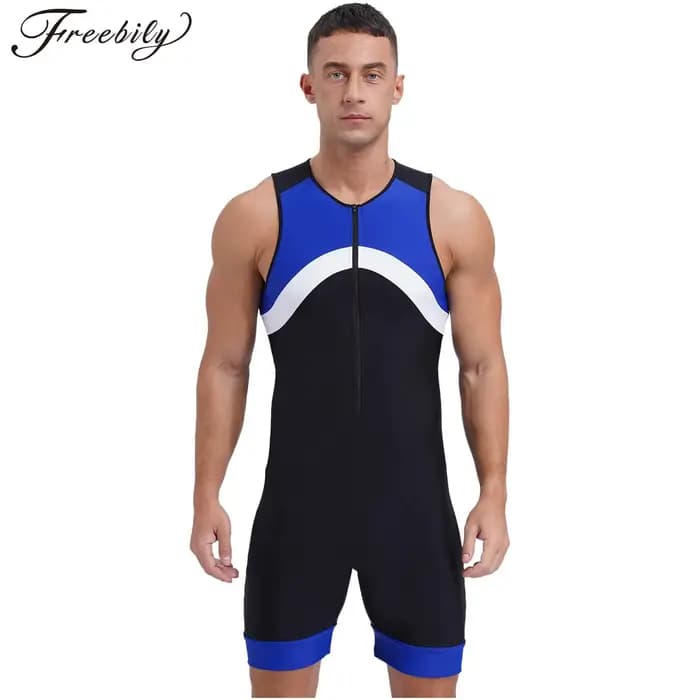 Maillot de bain une pièce en fibre pour hommes