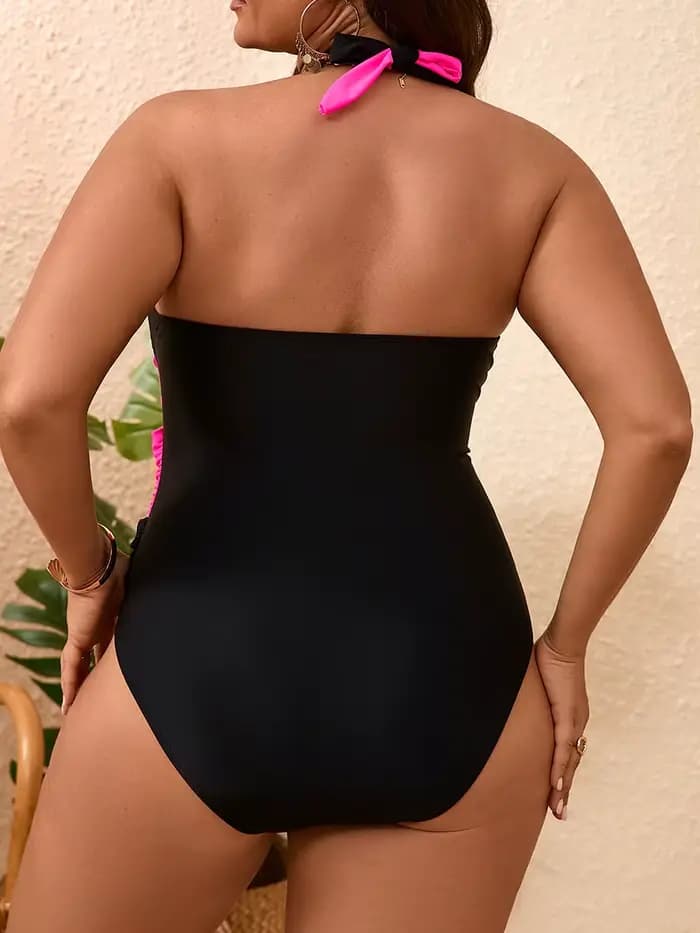 Maillot de bain une pièce 2026 pour femme, grande taille, style halter, pour la natation et la plage, du 0XL au 5XL