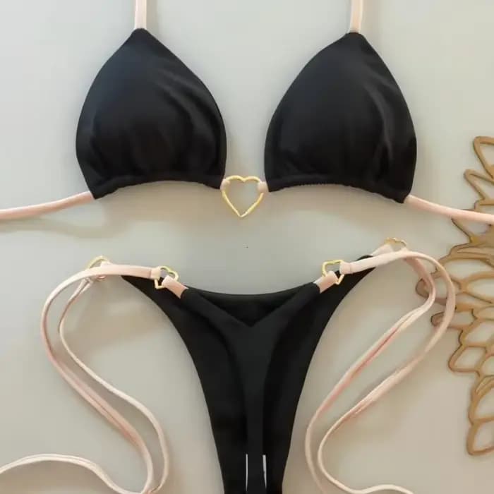 Ensemble de bikini sexy à bretelles croisées