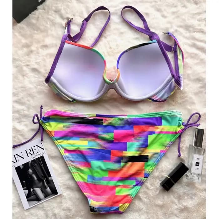 Maillot de bain sexy arc-en-ciel pour femmes