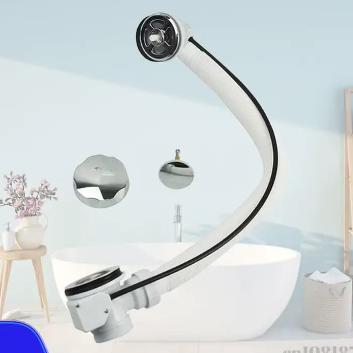 Siphon de baignoire avec trop-plein moderne, filtre de vidage de baignoire dédié avec système pop-up pour baignoire