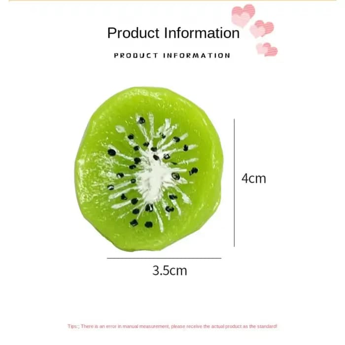 Simulation de fruits mignons, jouets à presser, Simulation sensorielle TPR, sac à presser, Kiwi, fruits de dessin animé, jouets doux à rebond lent